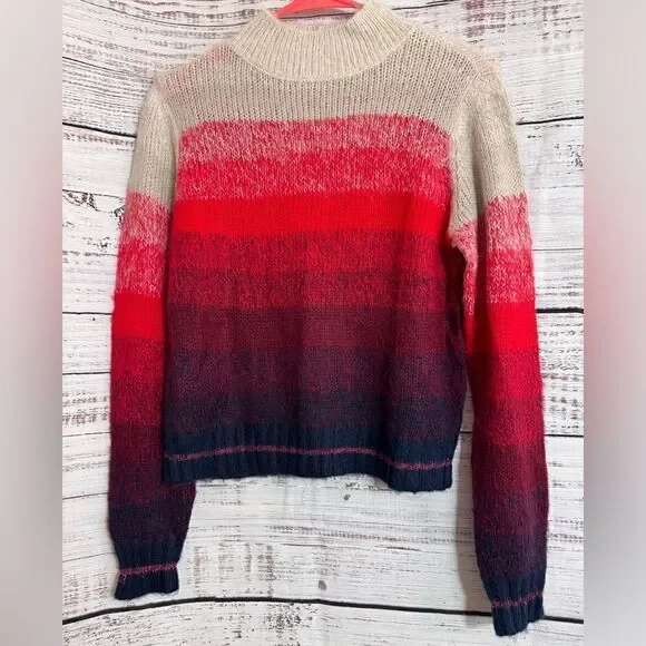 American Eagle Sweater Womens‎ Size XS Ombre Knitted Mock Neck pullover Cropped - Picture 5 of 12